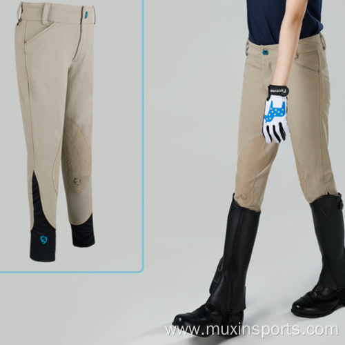 khaki Eco-friendly Riding Tights Children